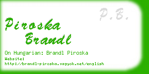 piroska brandl business card
